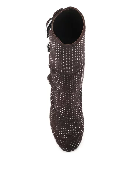 Botine Laurence Dacade din piele de căprioară maro