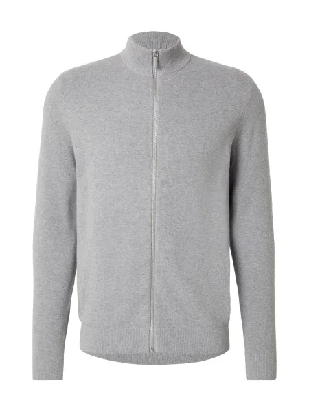 DAN FOX APPAREL Pletena jopa Valentin svetlo siva