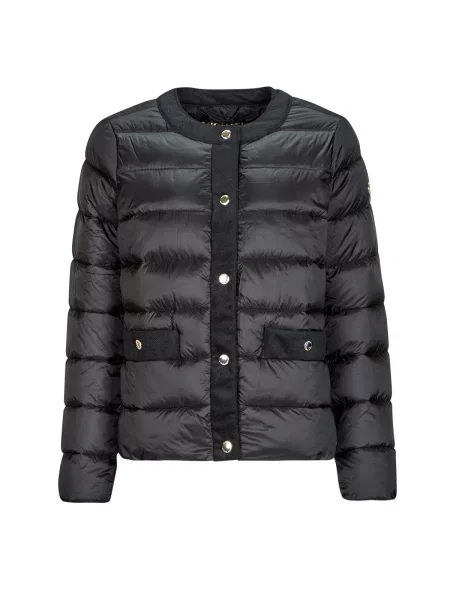 Puhovka Michael Michael Kors iz rebrastega žameta črna