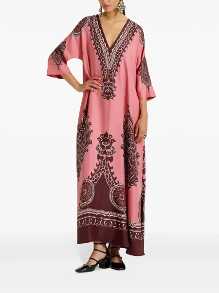 Rochie maxi La Doublej de costum roz