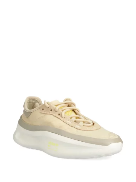 Geacă Adidas cu șireturi cu dungi cu platformă alb