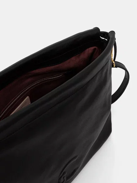 Coccinelle чанта crossbody дамска от кожа черно