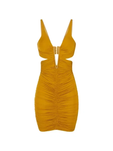 Ușor rochie mini Elisabetta Franchi din jerseu galben