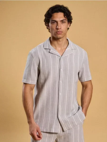 Sinsay koszula w paski zielony