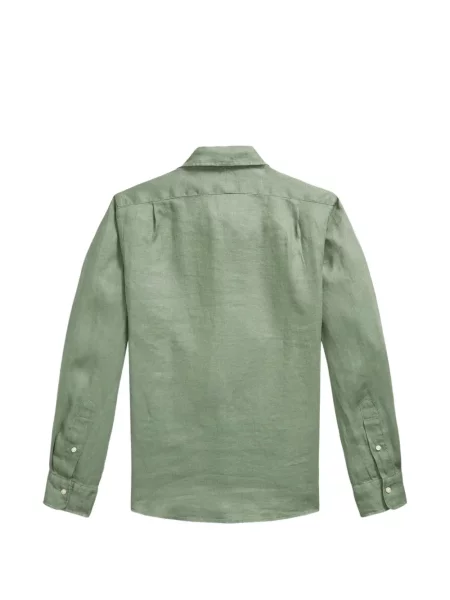 Fleece polo Polo Ralph Lauren με κέντημα με λαιμόκοψη v κόκκινο