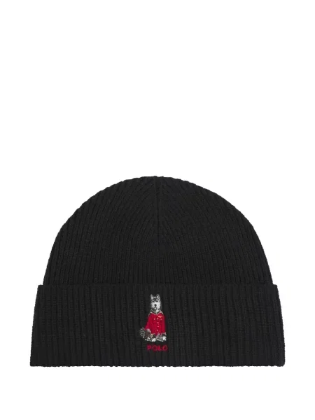 Căciulă Polo Ralph Lauren tricotate cu autograf chunky gri