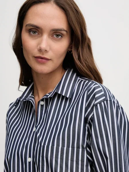 Сорочка Lacoste relaxed класичний комір зелений