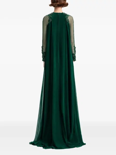 Rochie Gemy Maalouf cu mărgele verde
