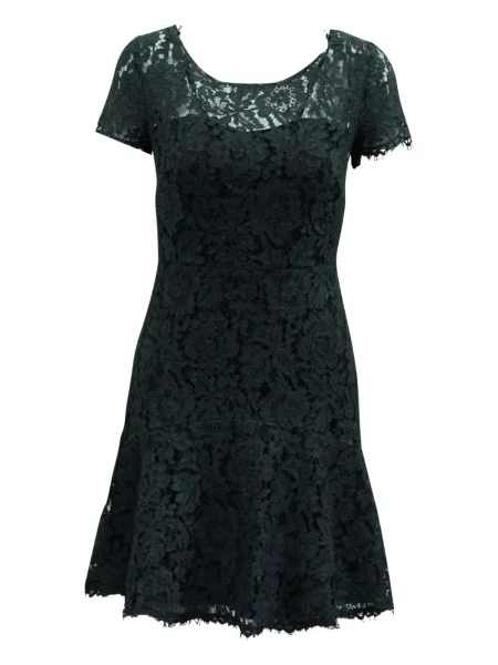 Krótka sukienka mini Dvf Diane Von Furstenberg koronkowa garniturowa szara