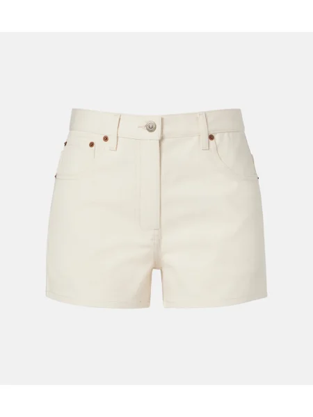 Pantaloni scurți din denim Valentino alb