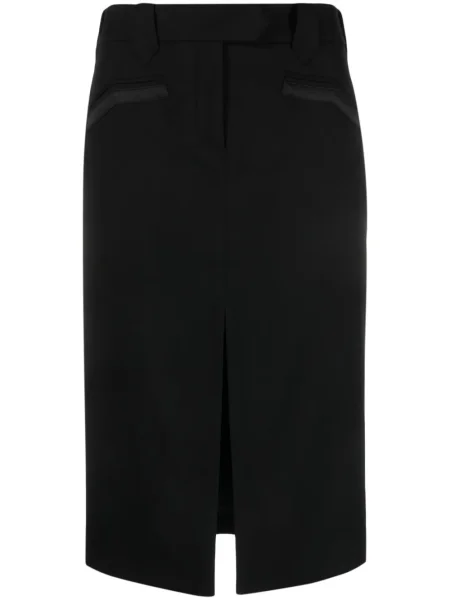 Fustă midi Tom Ford până la genunchi cu crăpătură negru