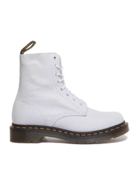 Botki Dr. Martens skórzane białe