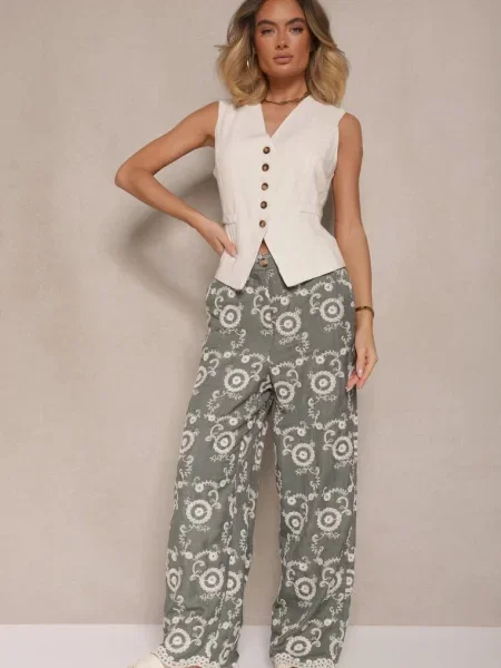 Pantaloni Issedi închis verde