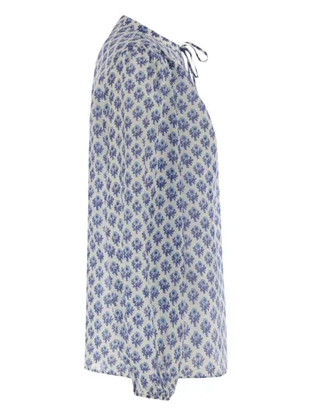 Bluză Mc2 Saint Barth cu model floral din dantelă alb