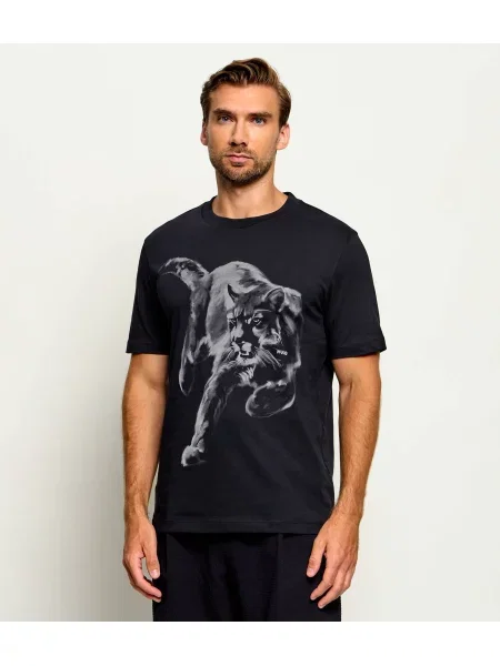 HUGO Tricou Daffilo negru