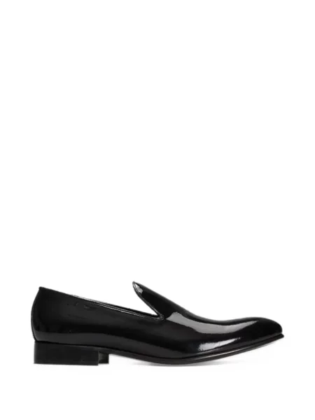Lakierowane loafersy Roberto Pepe Luxury skórzane czarne