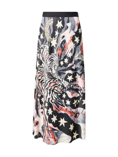 Marc Cain Fustă bleumarin / portocaliu / negru alb