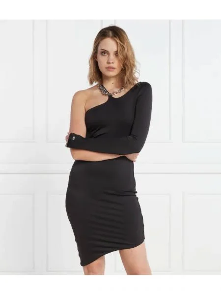 Tommy Jeans Rochie LOGO TAPE BODYCON negru
