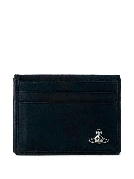 Portofel Vivienne Westwood din piele cu autograf negru