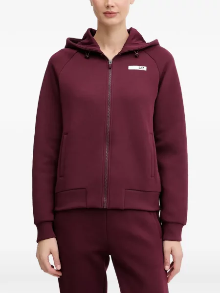 Top Ea7 Emporio Armani cu glugă roșu