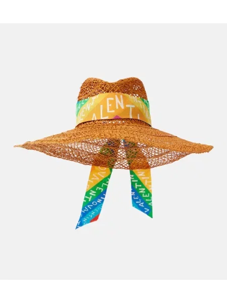 Slamnati klobuk Valentino bež