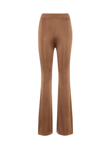 Pantaloni Staud cu talie înaltă maro