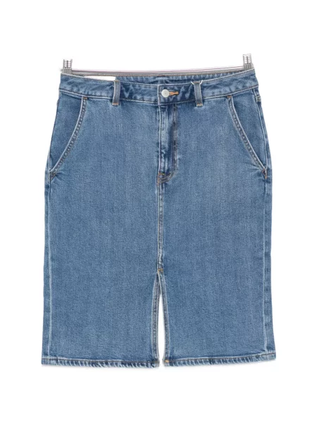 Fustă din denim Gant albastru