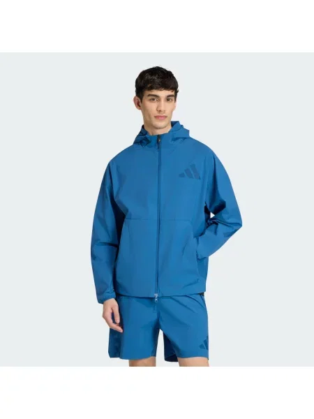 Komplet dresowy Adidas z kapturem niebieski