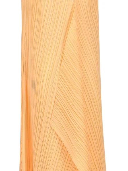 Ασύμμετρη μίντι φόρεμα Pleats Please Issey Miyake πορτοκαλί