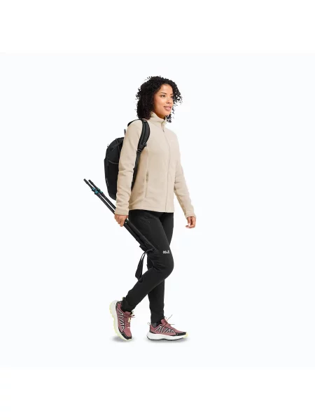 Bluza polarowa Jack Wolfskin Taunus Full Zip beżowa