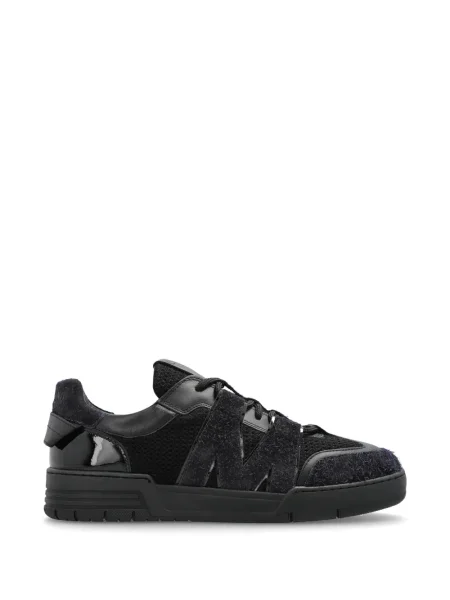 Sneakerși Moschino cu șireturi din dantelă cu autograf negru