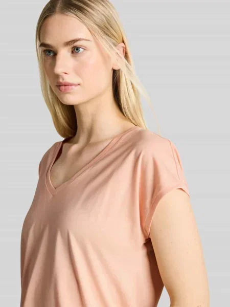 T-shirt o kroju relaxed fit Tom Tailor Denim pomarańczowa