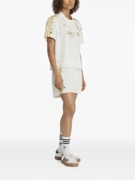 Ριγέ τρέξιμο πλεκτό παντελόνι Adidas μαύρο