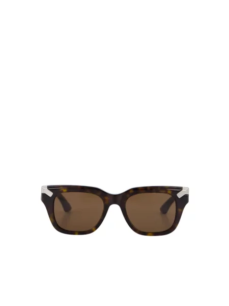Okulary przeciwsłoneczne Alexander Mcqueen brązowe