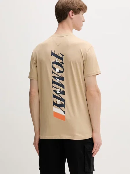 Tommy Jeans tričko béžové