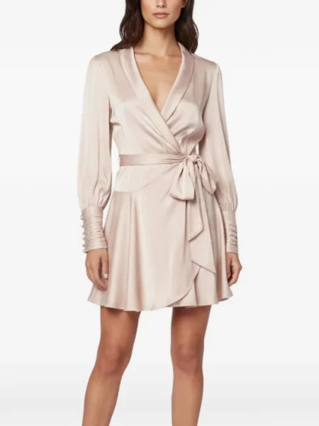 Rochie mini Zimmermann din satin plic roz