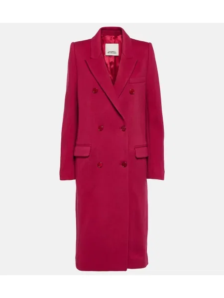Palton Isabel Marant de lână roșu