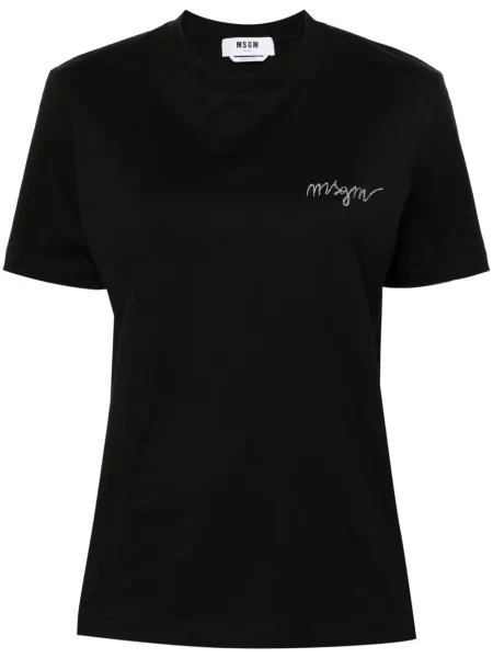 Tricou Msgm cu broderie negru
