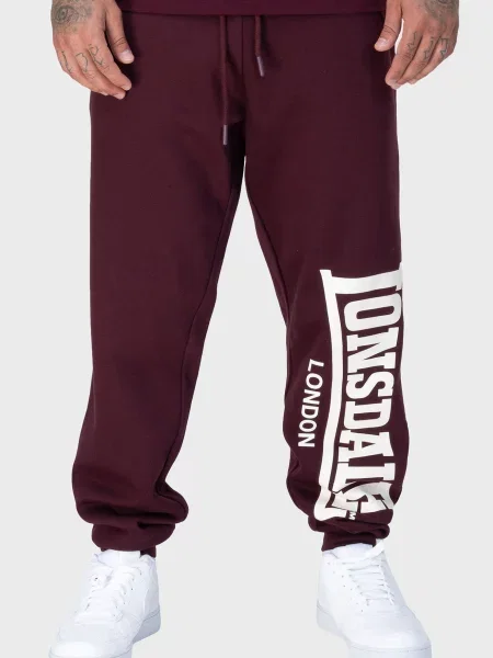 Великі спортивні штани Lonsdale бордові