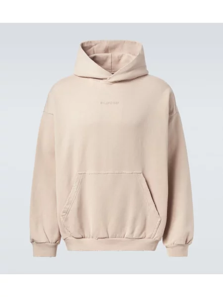 Hoodie Balenciaga iz flisa bež