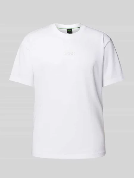 Boss Green t-shirt z nadrukiem biały