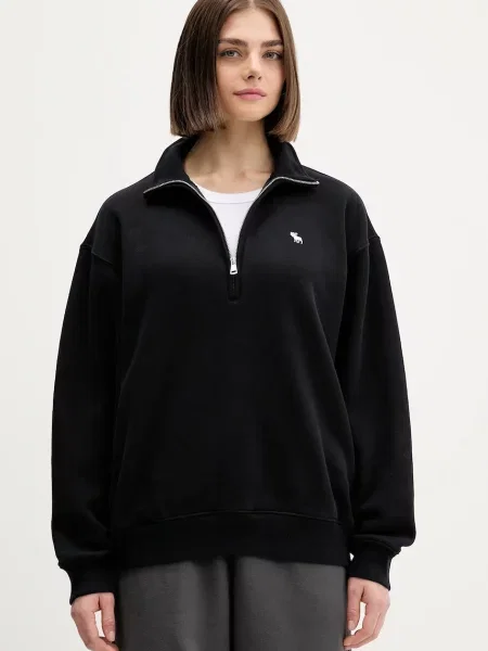 Abercrombie & Fitch bluză uni negru