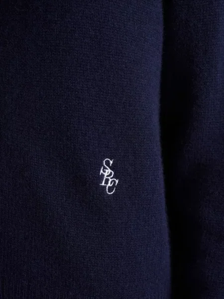 Cardigan Sporty & Rich cu broderie albastru