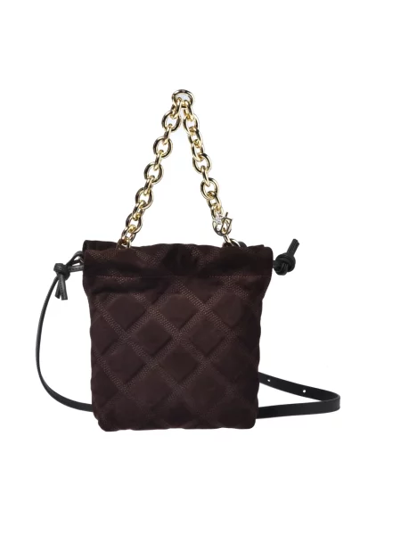 Pikowana torebka Baldinini zamszowa brązowa