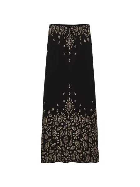 Fusta maxi Ba&sh cu imagine negru