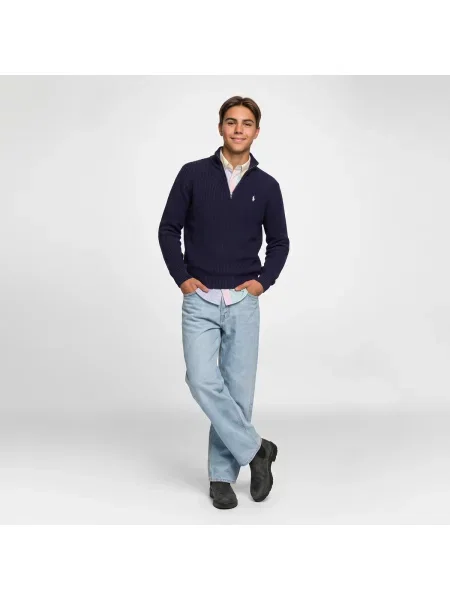 Pulover copii Polo Ralph Lauren albastru