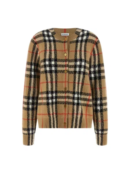Kardigan Burberry wełniany beżowy