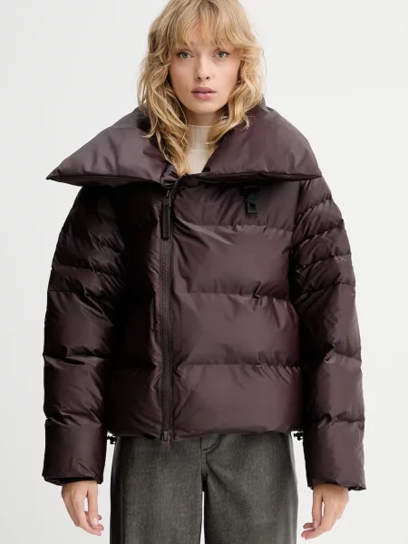 Rains kurtka Alta Vision Short Puffer Jacket zimowa brązowy