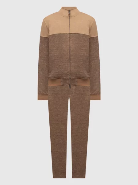 Спортивний костюм з льоном Capobianco коричневий