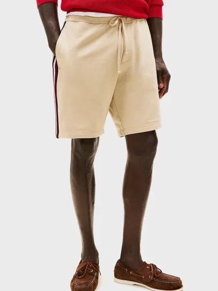 Смугасті спортивні шорти Tommy Hilfiger бежеві